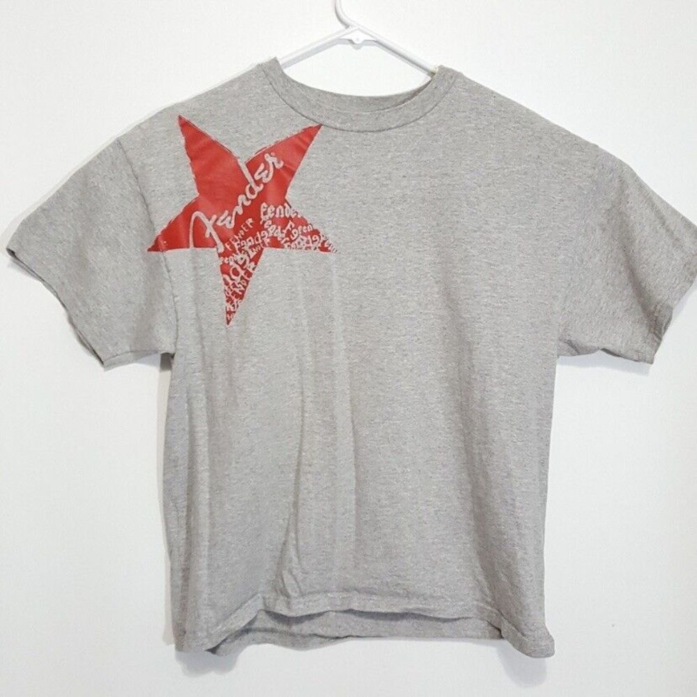 Fender Da Vinci T Shirt Short Sleeve Men's Size Large Vintage Grey